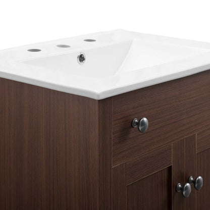 Brellin 24" Bathroom Vanity in Walnut White