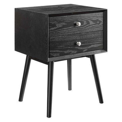 Mediah Wood Nightstand With USB Ports