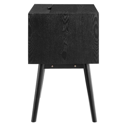Mediah Wood Nightstand With USB Ports