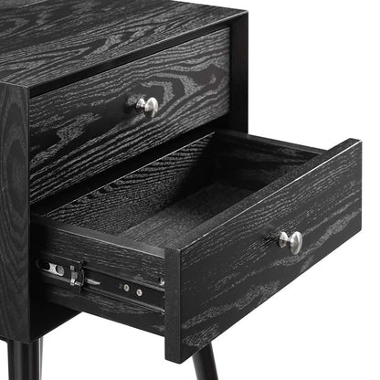 Mediah Wood Nightstand With USB Ports