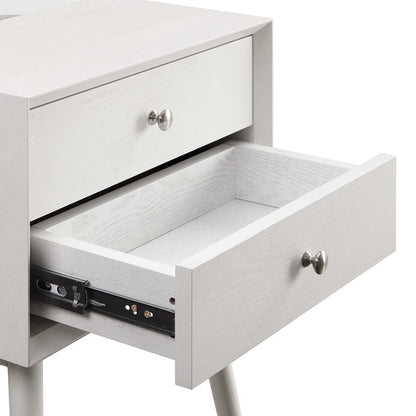 Mediah Wood Nightstand With USB Ports