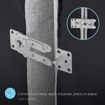 Colton Vegan Leather Ottoman in Tan