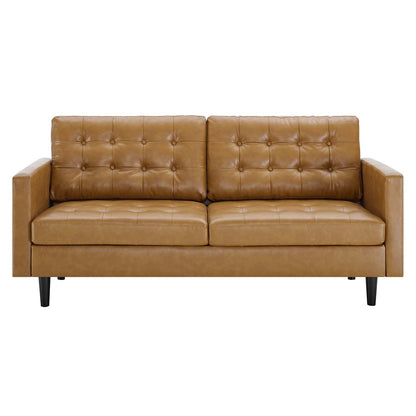 Exalted Tufted Vegan Leather Sofa