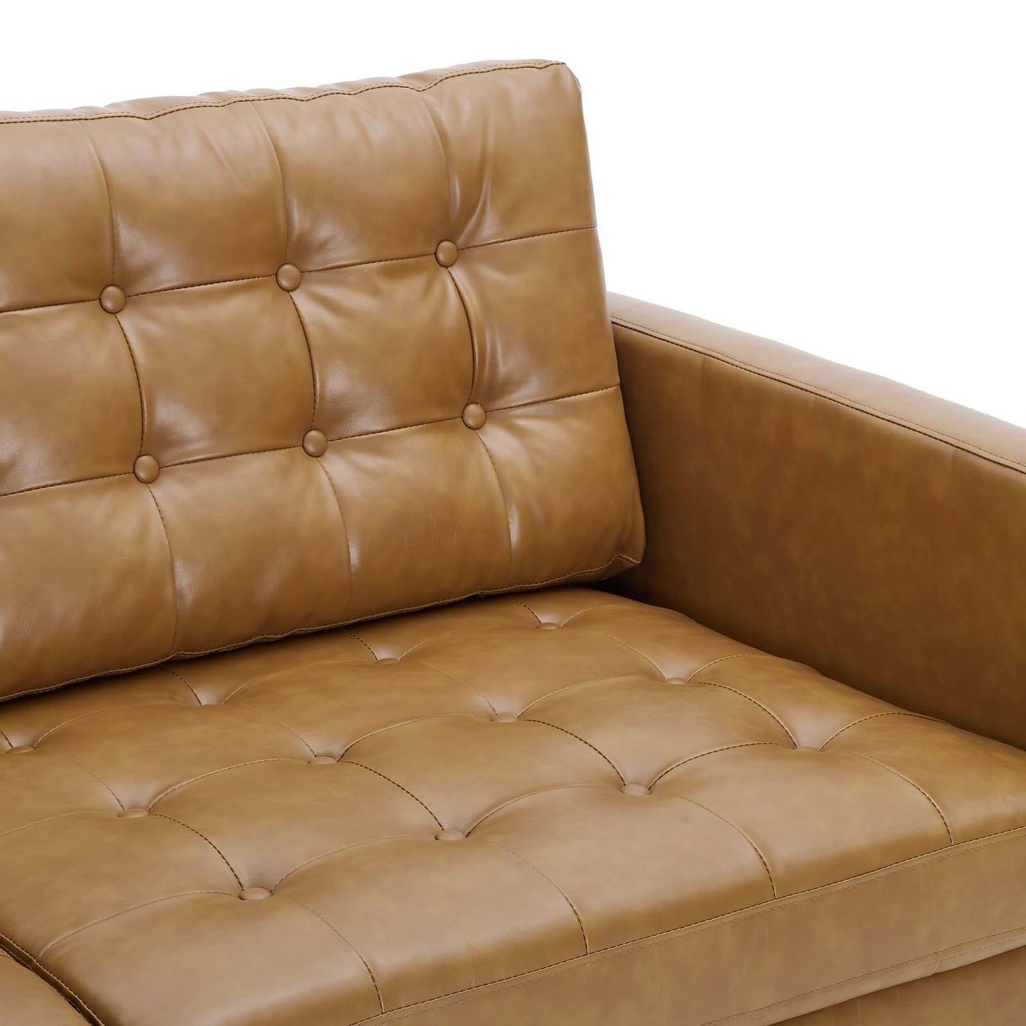Exalted Tufted Vegan Leather Sofa