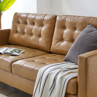 Exalted Tufted Vegan Leather Sofa