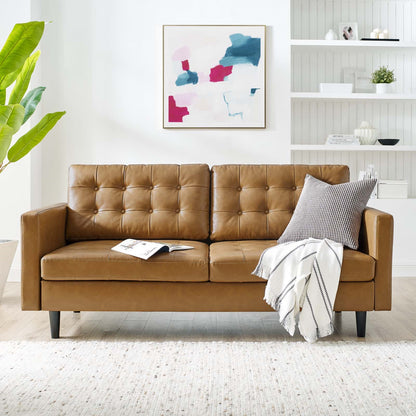 Exalted Tufted Vegan Leather Sofa