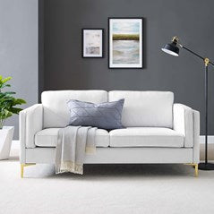 Robyn Retro Modern Fabric Sofa