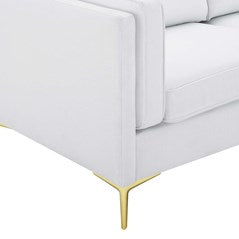 Robyn Retro Modern Fabric Sofa