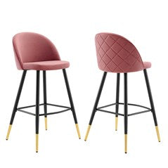 Ava Performance Velvet Bar Stools Set of 2