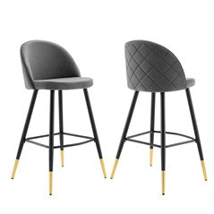 Ava Performance Velvet Bar Stools Set of 2