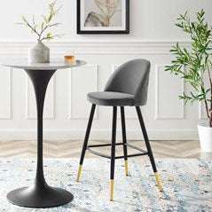 Ava Performance Velvet Bar Stools Set of 2
