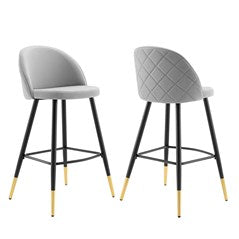 Ava Performance Velvet Bar Stools Set of 2