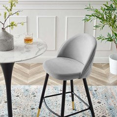 Ava Performance Velvet Bar Stools Set of 2