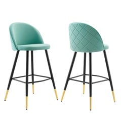 Ava Performance Velvet Bar Stools Set of 2