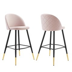 Ava Performance Velvet Bar Stools Set of 2