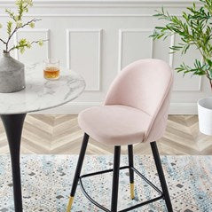 Ava Performance Velvet Bar Stools Set of 2