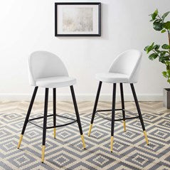 Ava Performance Velvet Bar Stools Set of 2