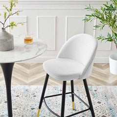 Ava Performance Velvet Bar Stools Set of 2