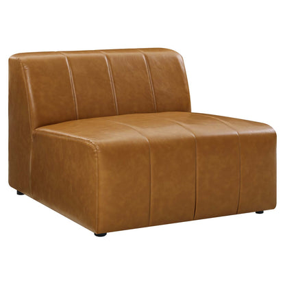 Colton Vegan Leather 5-Piece Sectional Sofa in Tan
