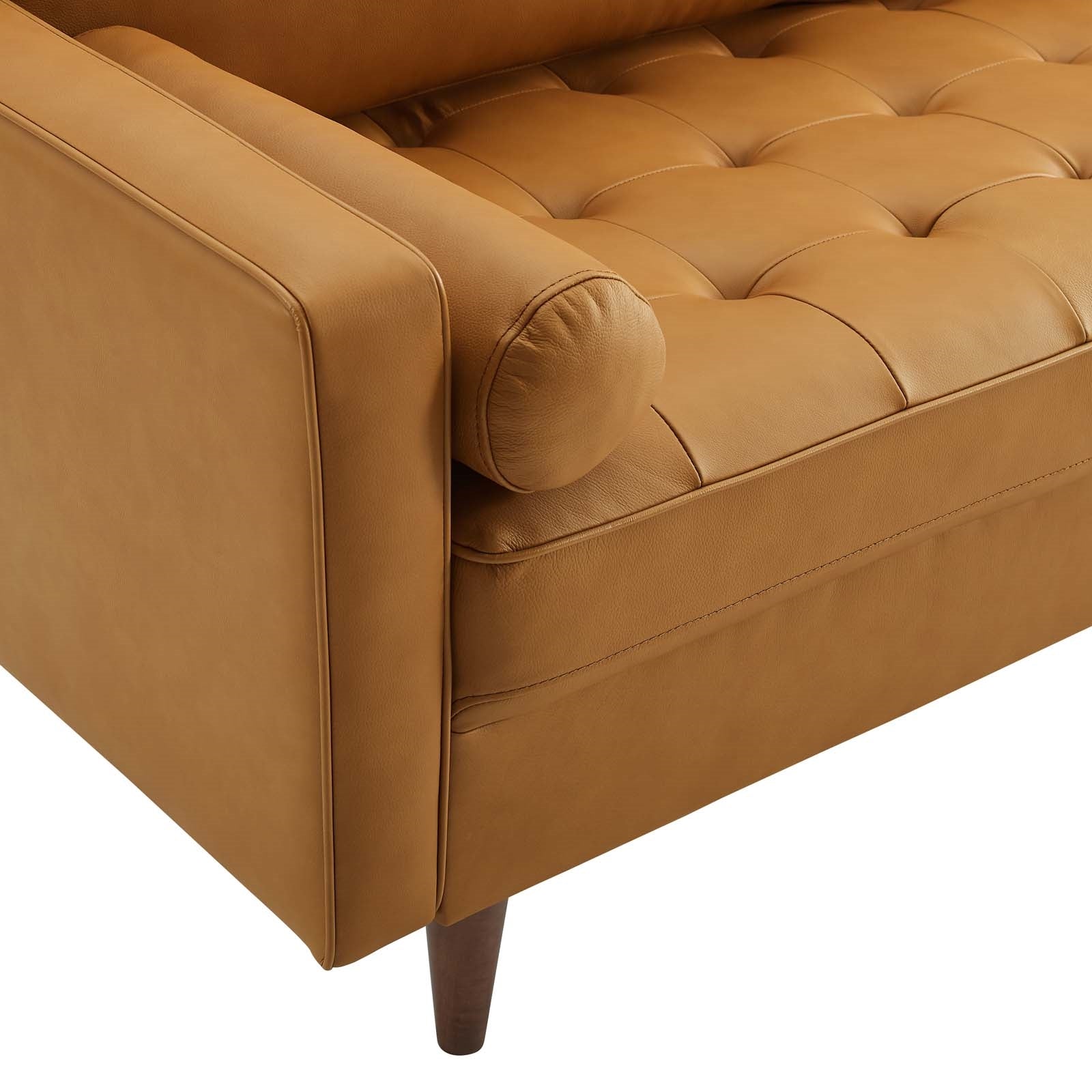 Logan Leather Sofa in Tan