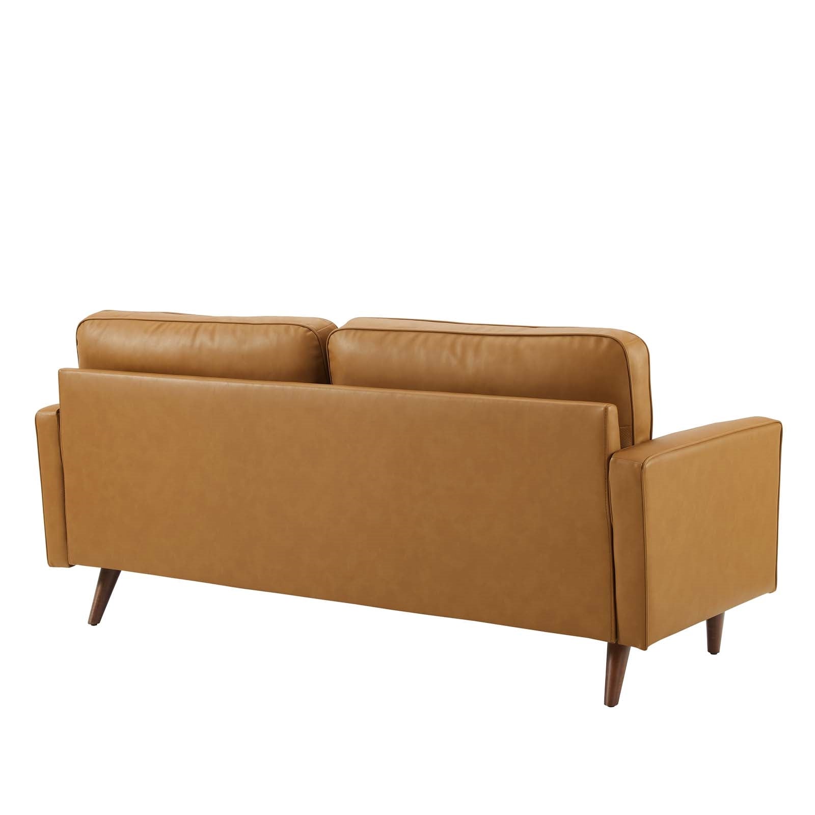 Logan Leather Sofa in Tan