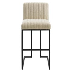 Willow Channel Tufted Fabric Barstool