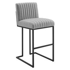 Willow Channel Tufted Fabric Barstool