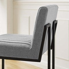 Willow Channel Tufted Fabric Barstool