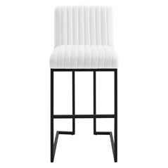 Willow Channel Tufted Fabric Barstool