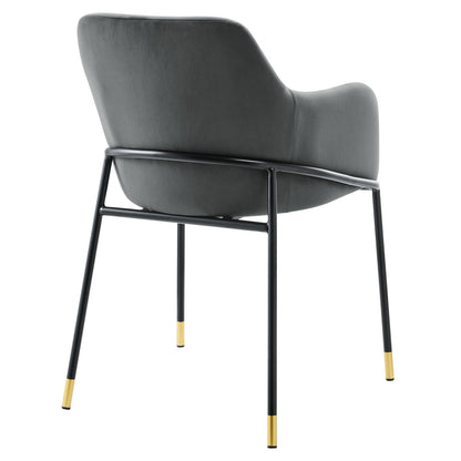 Jovie Performance Velvet Dining Armchair