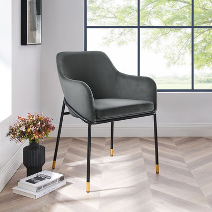 Jovie Performance Velvet Dining Armchair