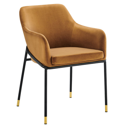 Jovie Performance Velvet Dining Armchair