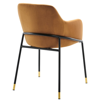Jovie Performance Velvet Dining Armchair