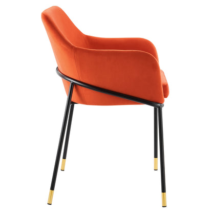 Jovie Performance Velvet Dining Armchair