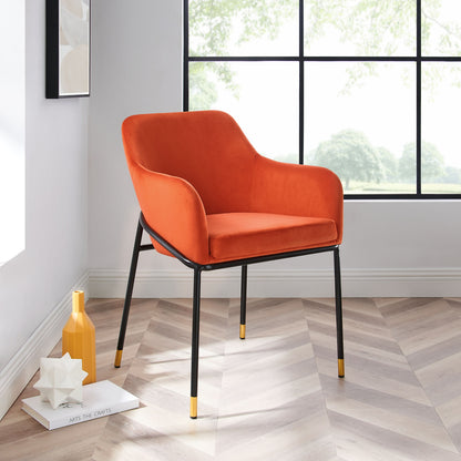 Jovie Performance Velvet Dining Armchair