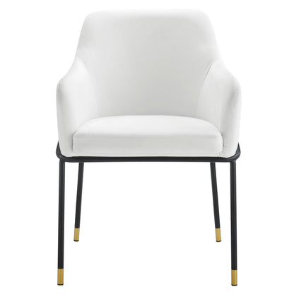 Jovie Performance Velvet Dining Armchair