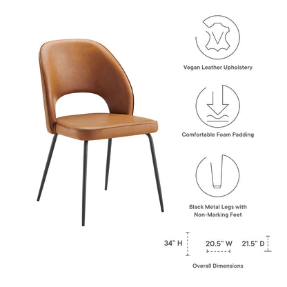 Audrey Vegan Leather Dining Chair Set of 2