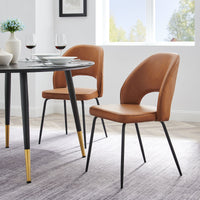 Audrey Vegan Leather Dining Chair Set of 2