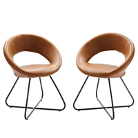 Alain Vegan Leather Dining Chair Set of 2
