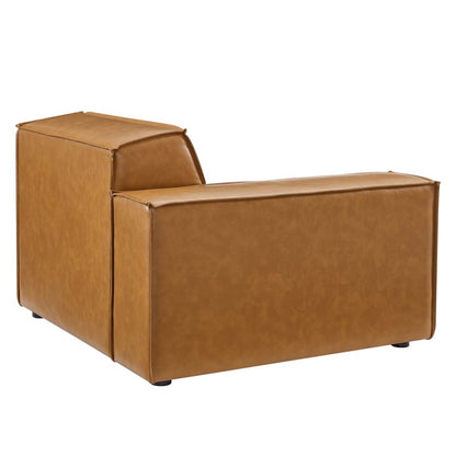 Vitality Vegan Leather Loveseat in Tan
