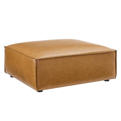 Vitality 5-Piece Vegan Leather Sectional Sofa in Tan
