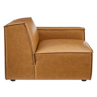 Vitality 6-Piece Vegan Leather Sectional Sofa in Tan