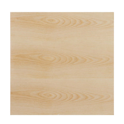 Jena 24" Gold Base Natural Wood Square Dining Table