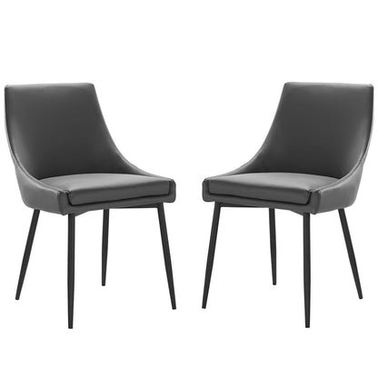 Lucy Vegan Leather Dining Chairs (Set of 2)
