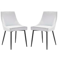 Lucy Vegan Leather Dining Chairs (Set of 2)