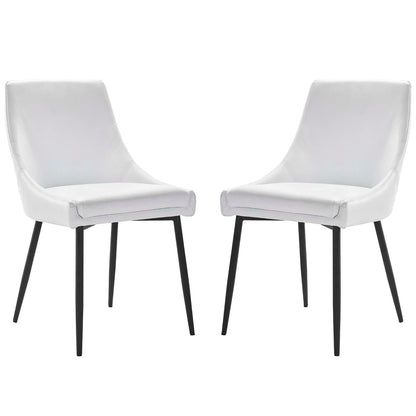 Lucy Vegan Leather Dining Chairs (Set of 2)