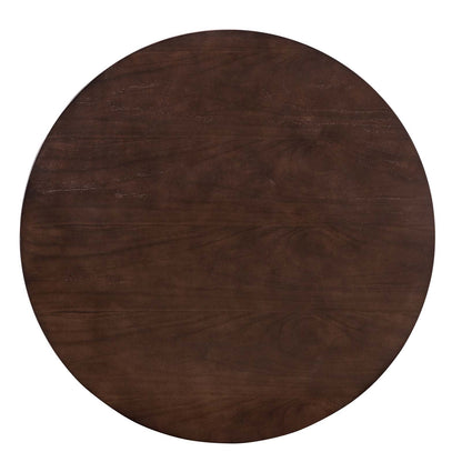 Tulip Style 36" Wood Dining Table in Black Cherry Walnut