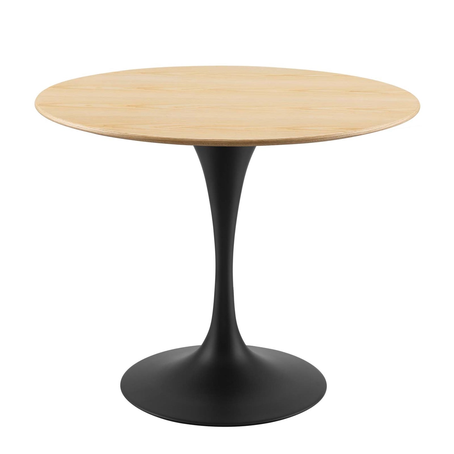 Tulip Style 36" Wood Dining Table in Black Natural