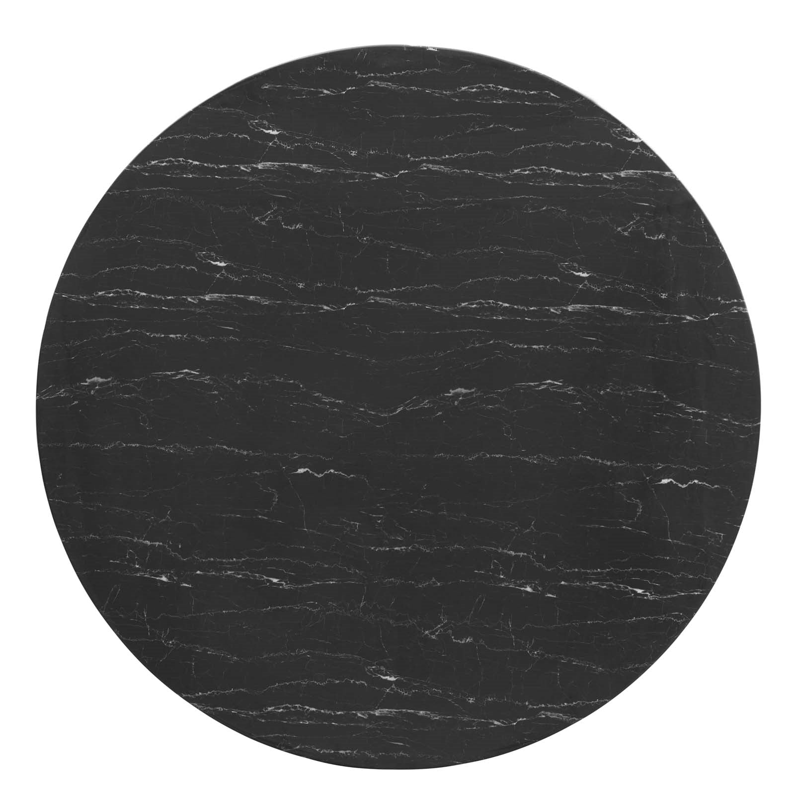 Tulip 60" Black Artificial Marble Dining Table