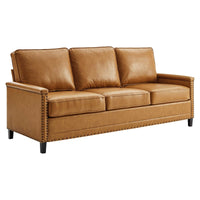 Cassius Vegan Leather Sofa in Tan